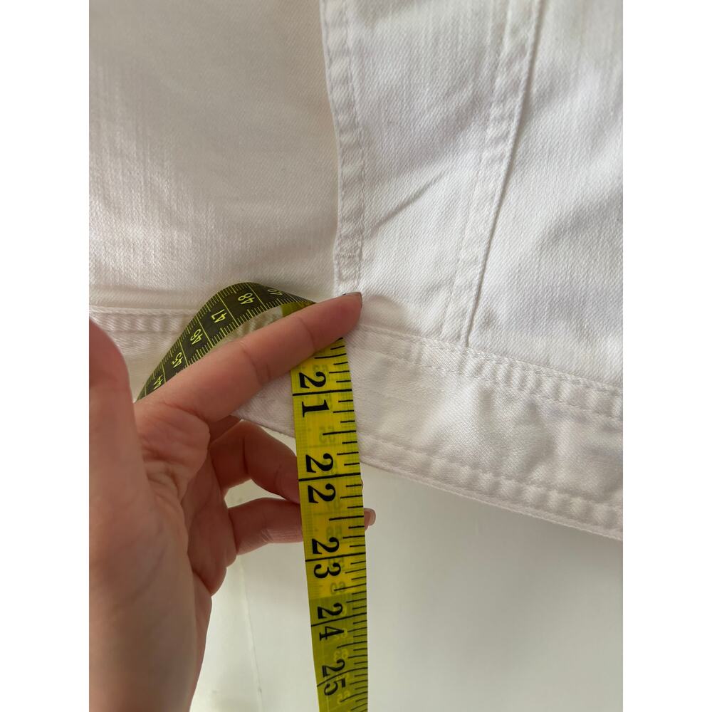Talbots White Denim Jacket Size L - Picture 7 of 8
